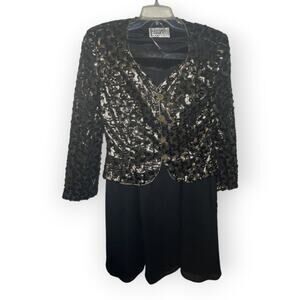 Vintage Opening Night Two Piece Blazer Embellished  Sz 12
